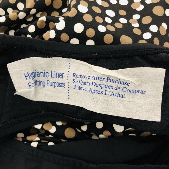 Catalina Swimsuit 18 W 20 W Piece Black Brown White Rouched Set in Bra 2X NWOT - Picture 9 of 10